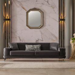 Aspenia Sofa Set (Dark Grey)
