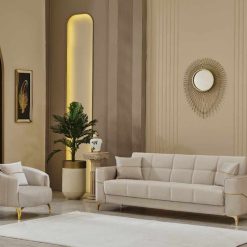 Clara Beige Sofa Set
