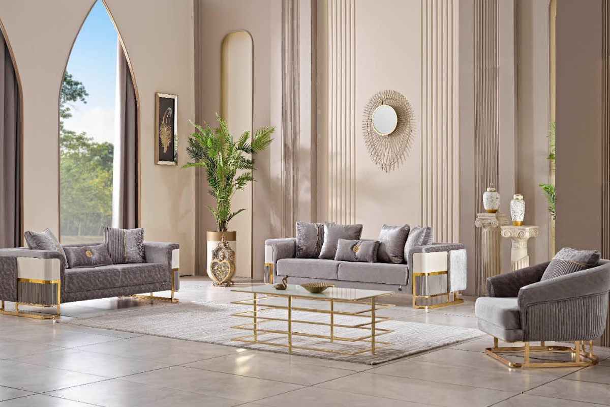 Galeria Light Gray Sofa Set