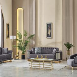 Nevada Dark Gray Sofa Set