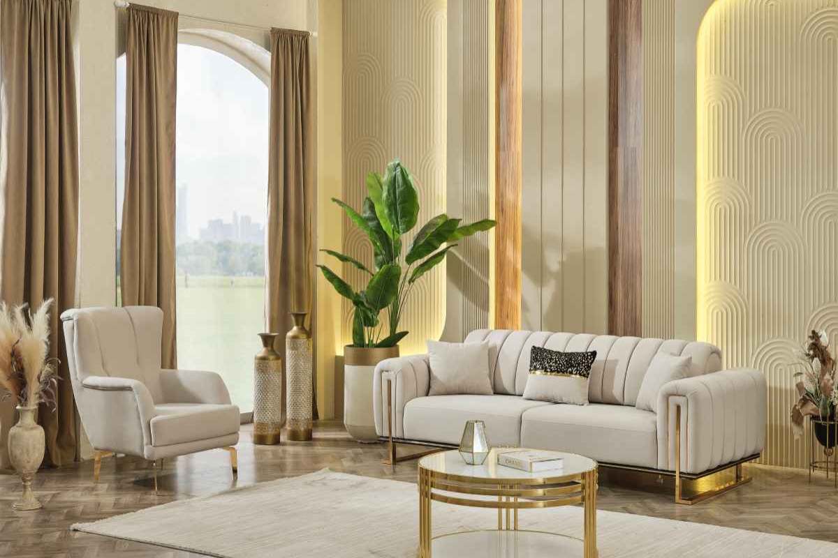 Stella Beige Sofa Set