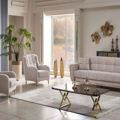 Boston Beige Sofa Set
