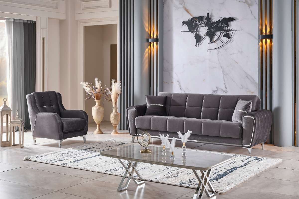 Boston Grey Sofa Set