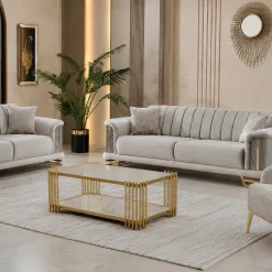 Nevada Beige Sofa  Set