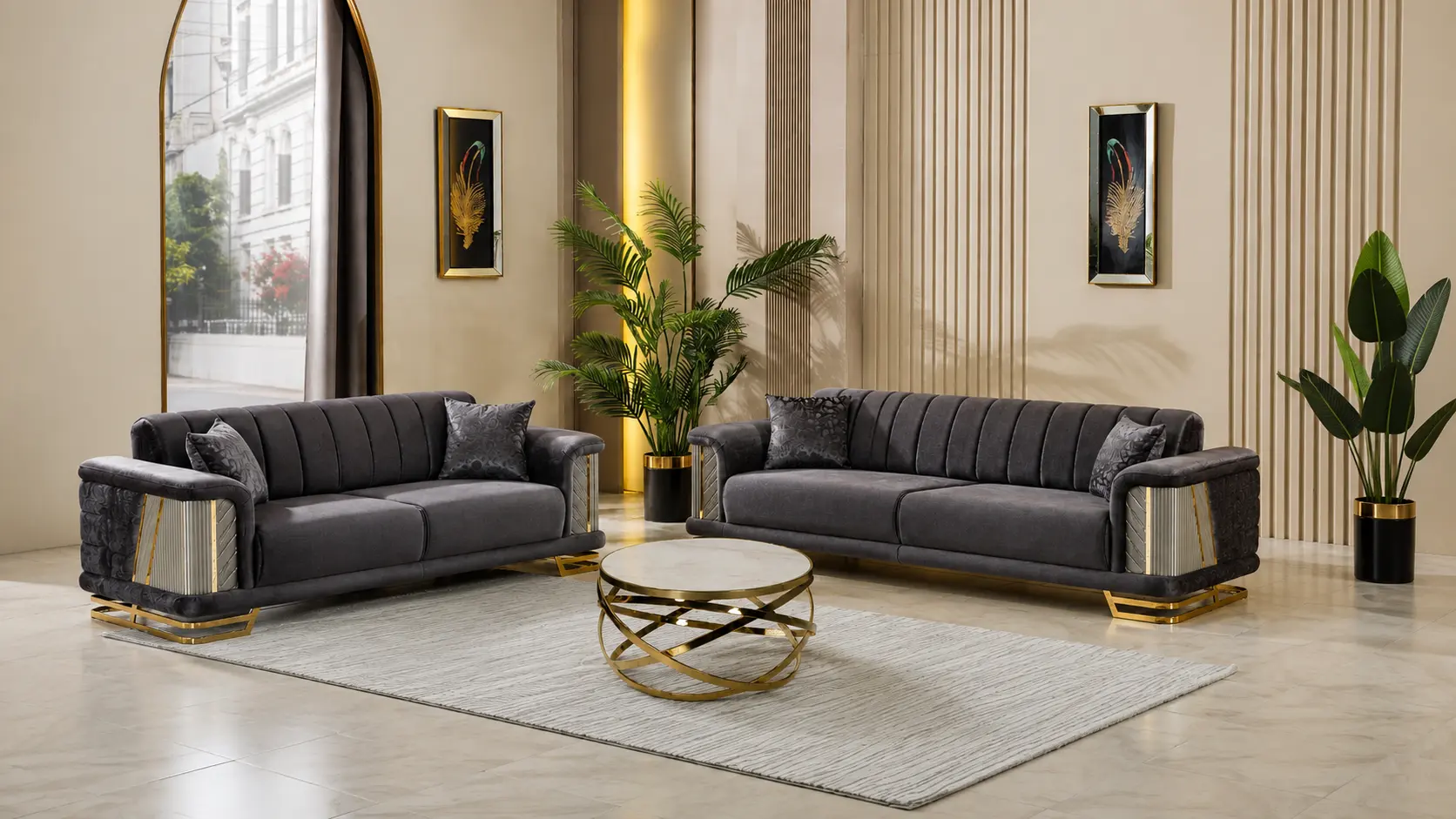 Nevada Gray Sofa Set
