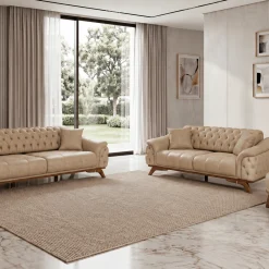 Lagos Beige Sofa Set