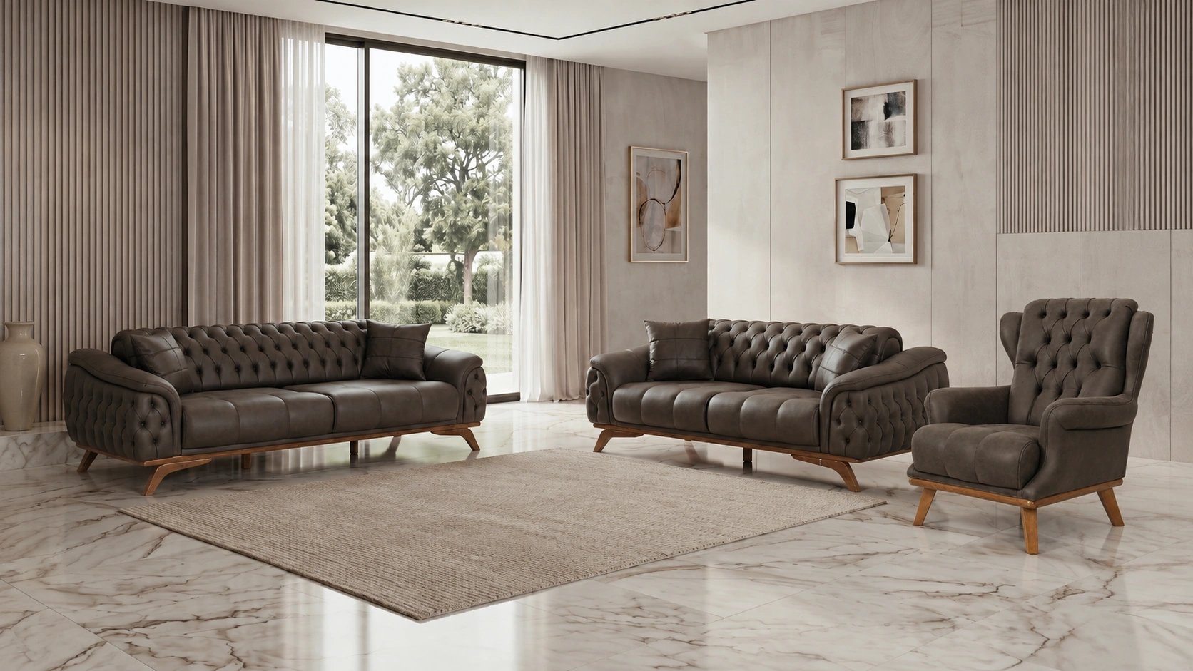 Lagos Gray Sofa Set