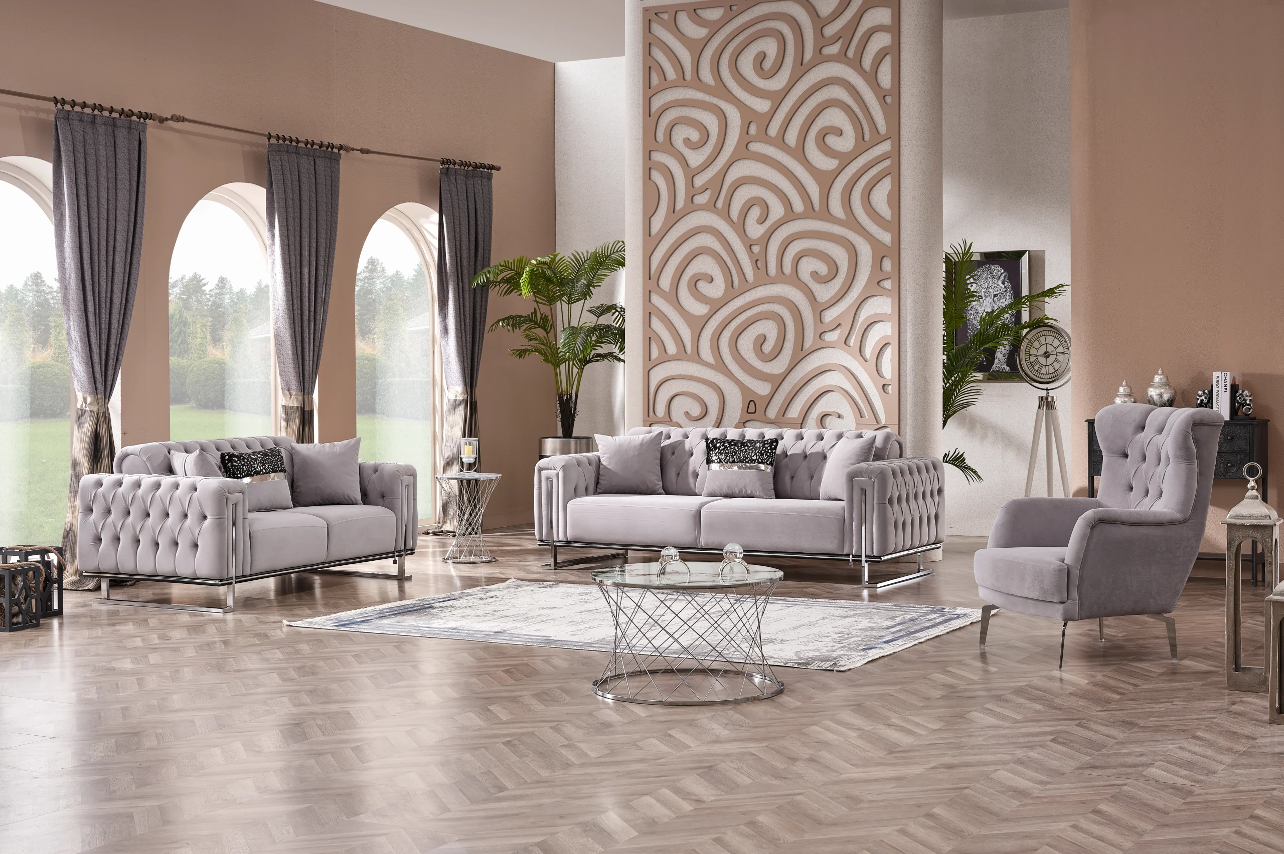 Dreams Light Gray Sofa Set