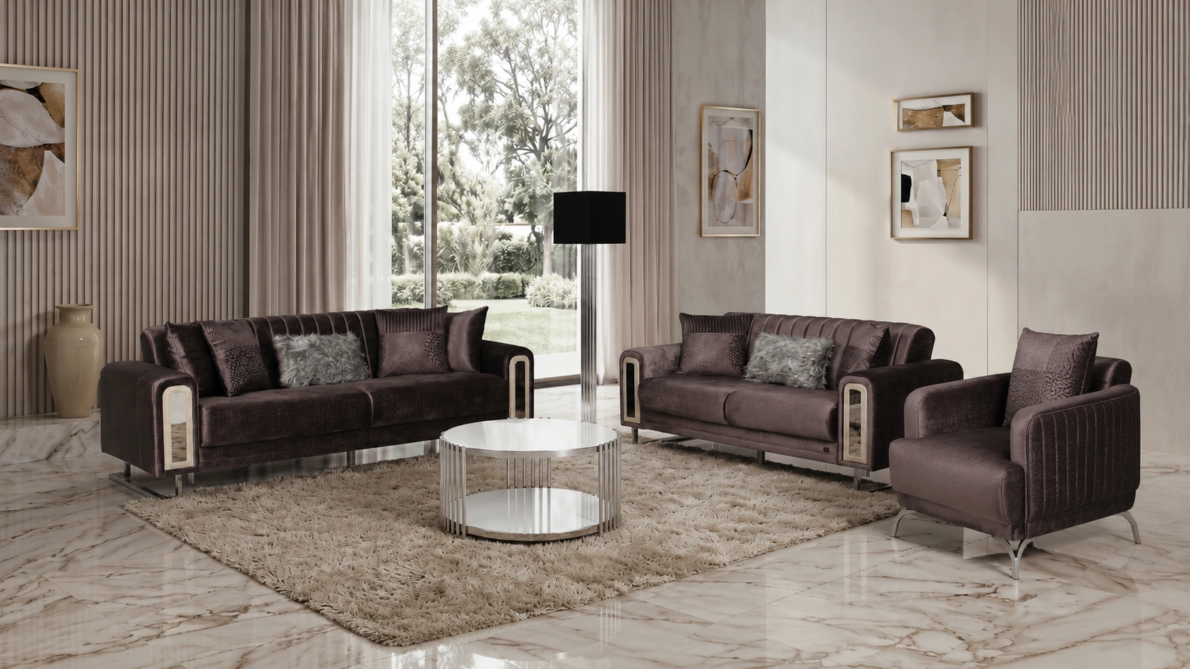 Nirvana Gray Sofa Set