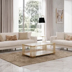 Twist Beige Sofa Set