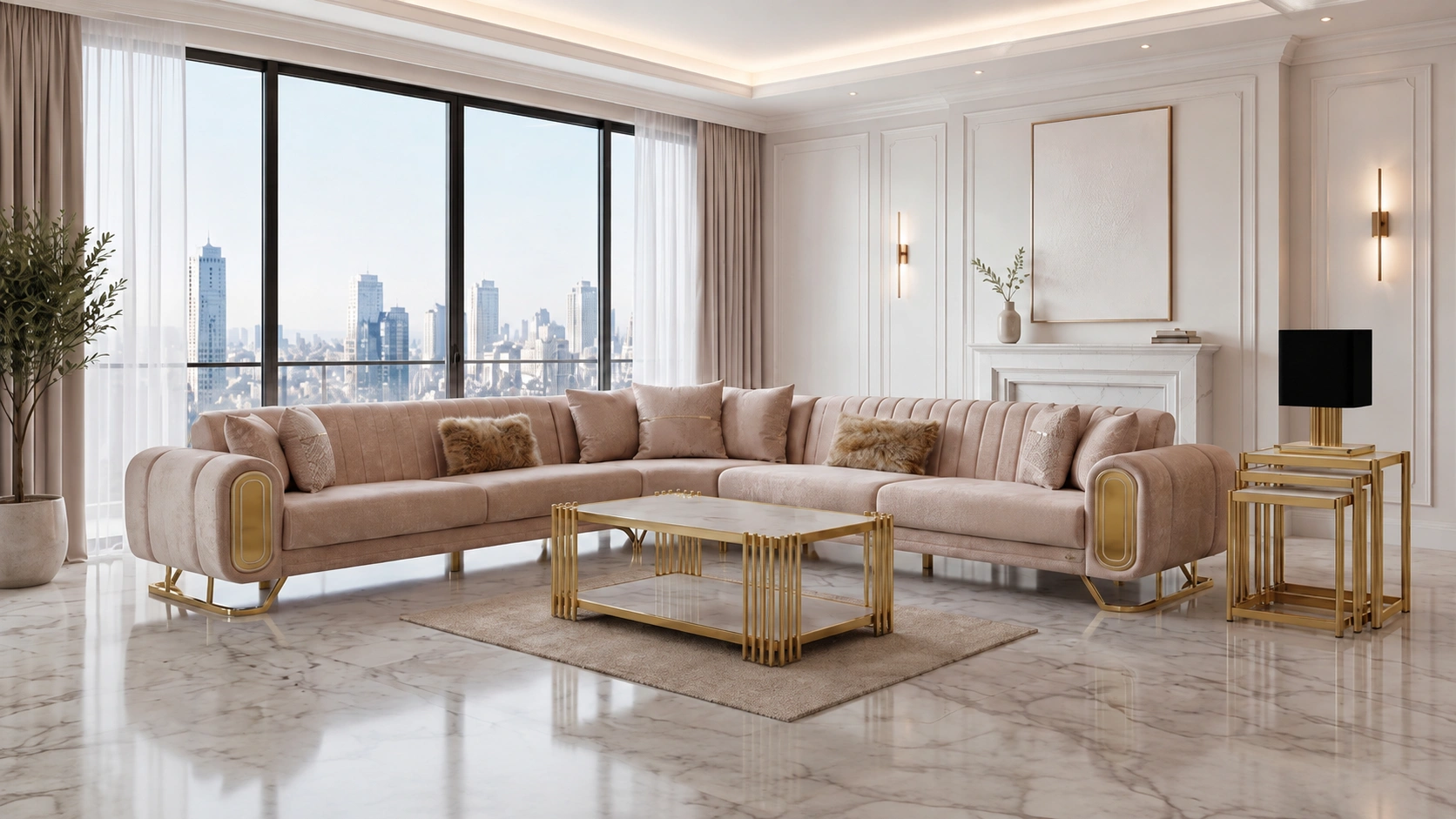 Ottowa Beige Sectional Set