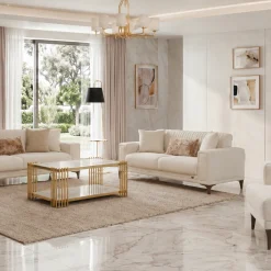 Elit Beige Sofa Set