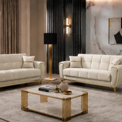 Boston Beige Sofa Set