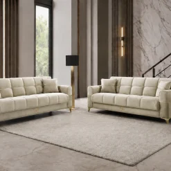 Clara Beige Sofa Set