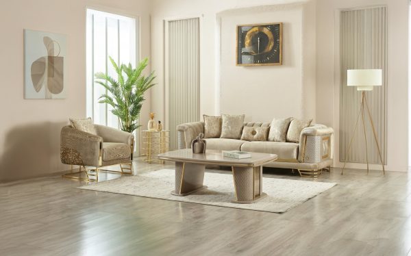 New Romance Beige Sofa Set 1