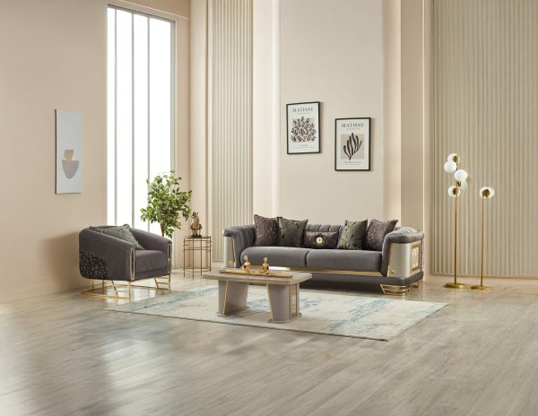 New Romance Grey Sofa Set 1