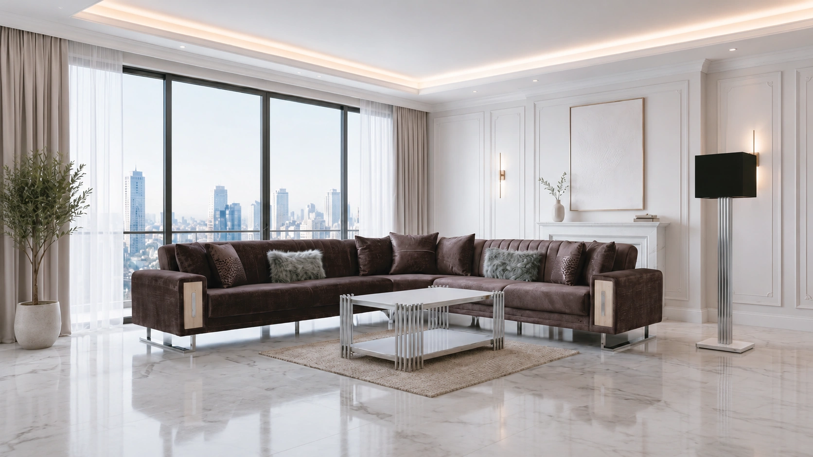 Loft Gray Sectional Set