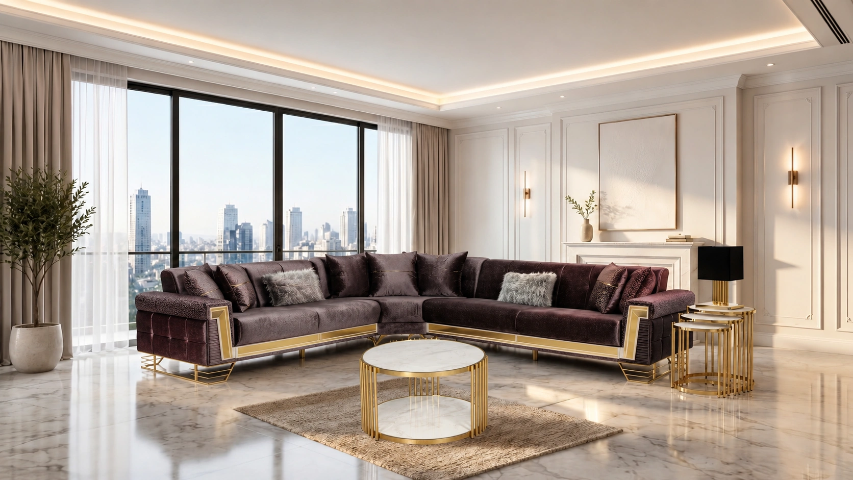 Titan Gray Sectional Set