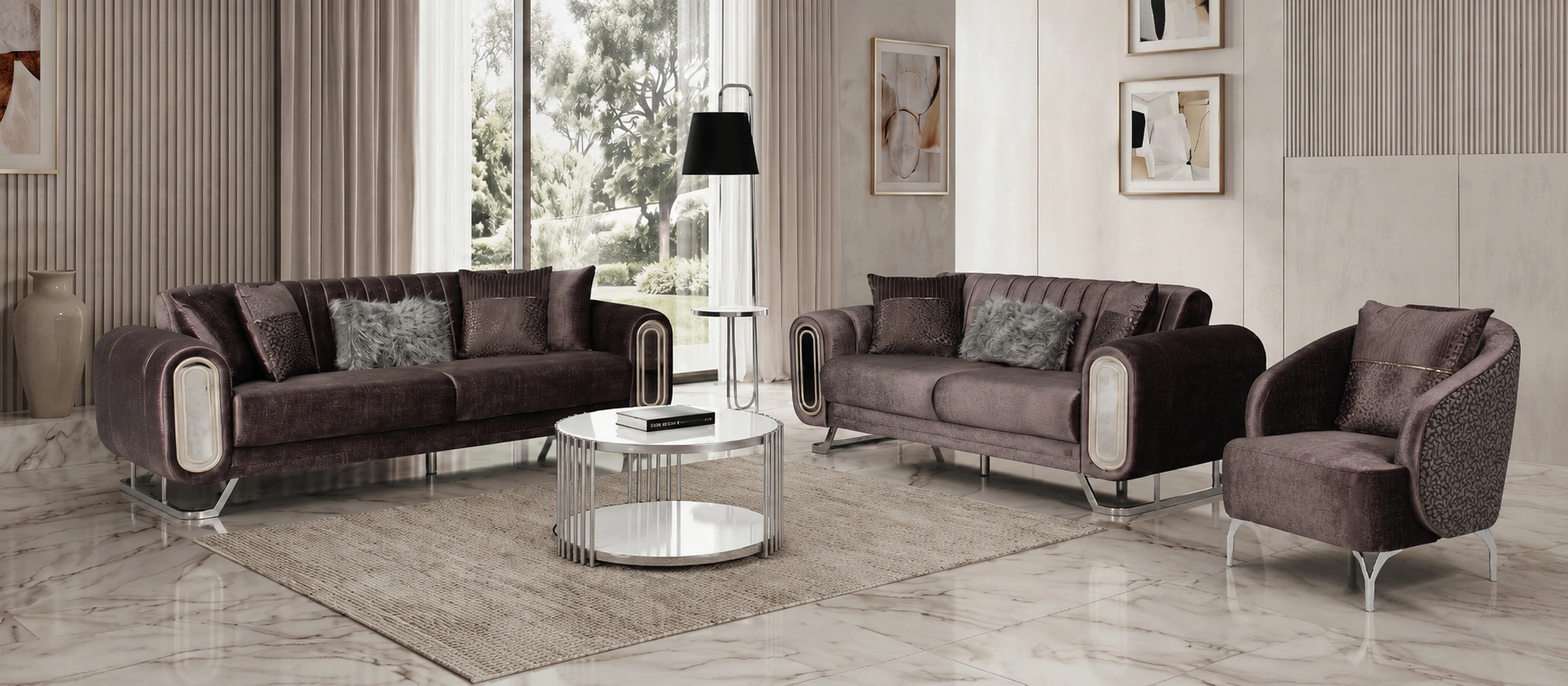Ottowa Gray Sofa Set