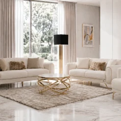 Aura Beige Sofa Set