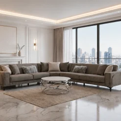 Elite Gray Sectional Set
