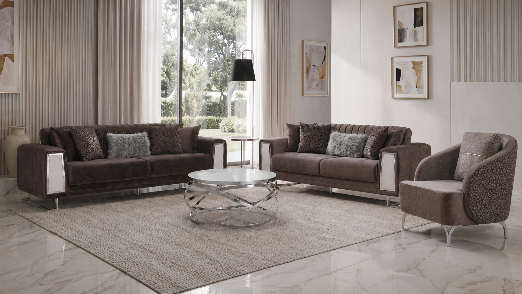 Cordoba Gray Sofa Set