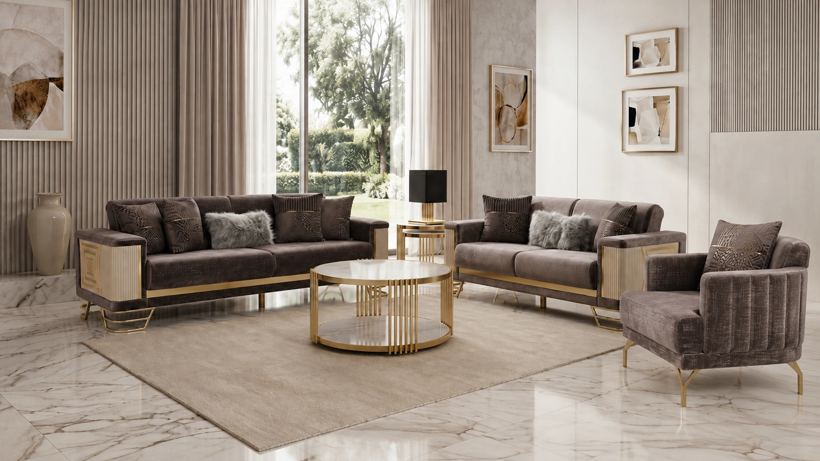 Neva Gray Sofa Set