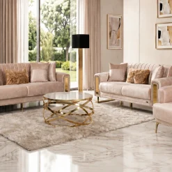 Nirvana Beige Sofa Set